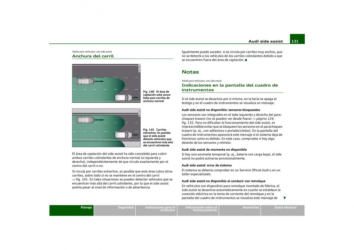 Audi Q5 manual del propietario / page 133