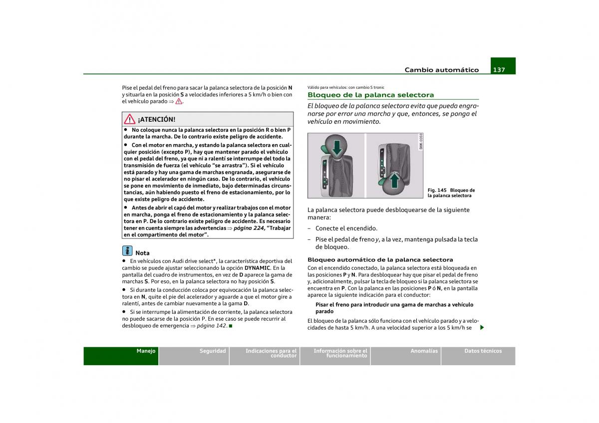 Audi Q5 manual del propietario / page 139