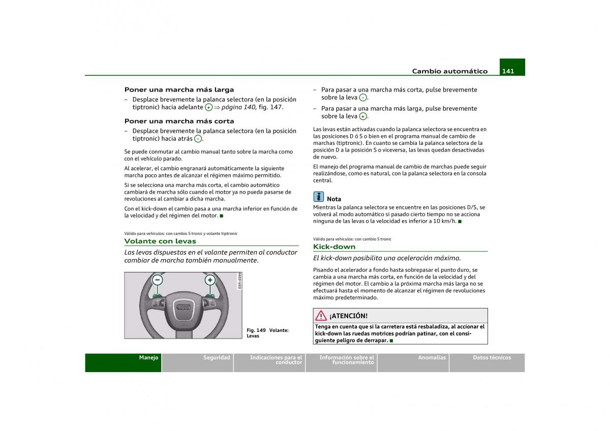 Audi Q5 manual del propietario / page 143