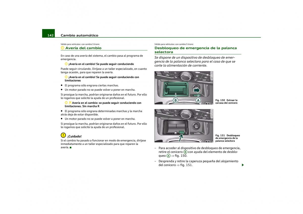 Audi Q5 manual del propietario / page 144