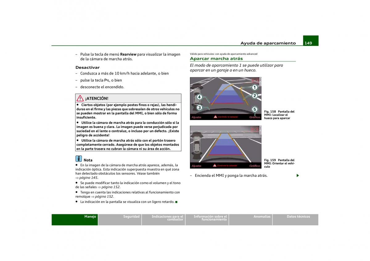 Audi Q5 manual del propietario / page 151