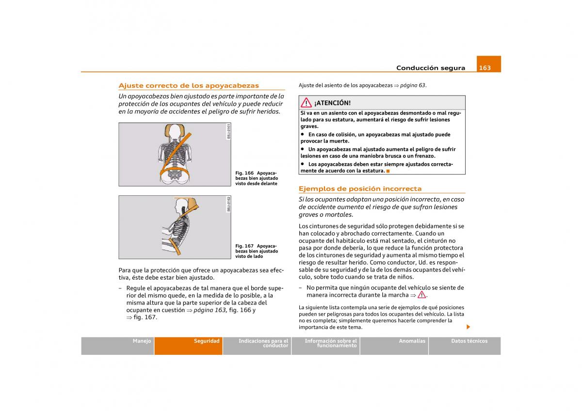 Audi Q5 manual del propietario / page 165