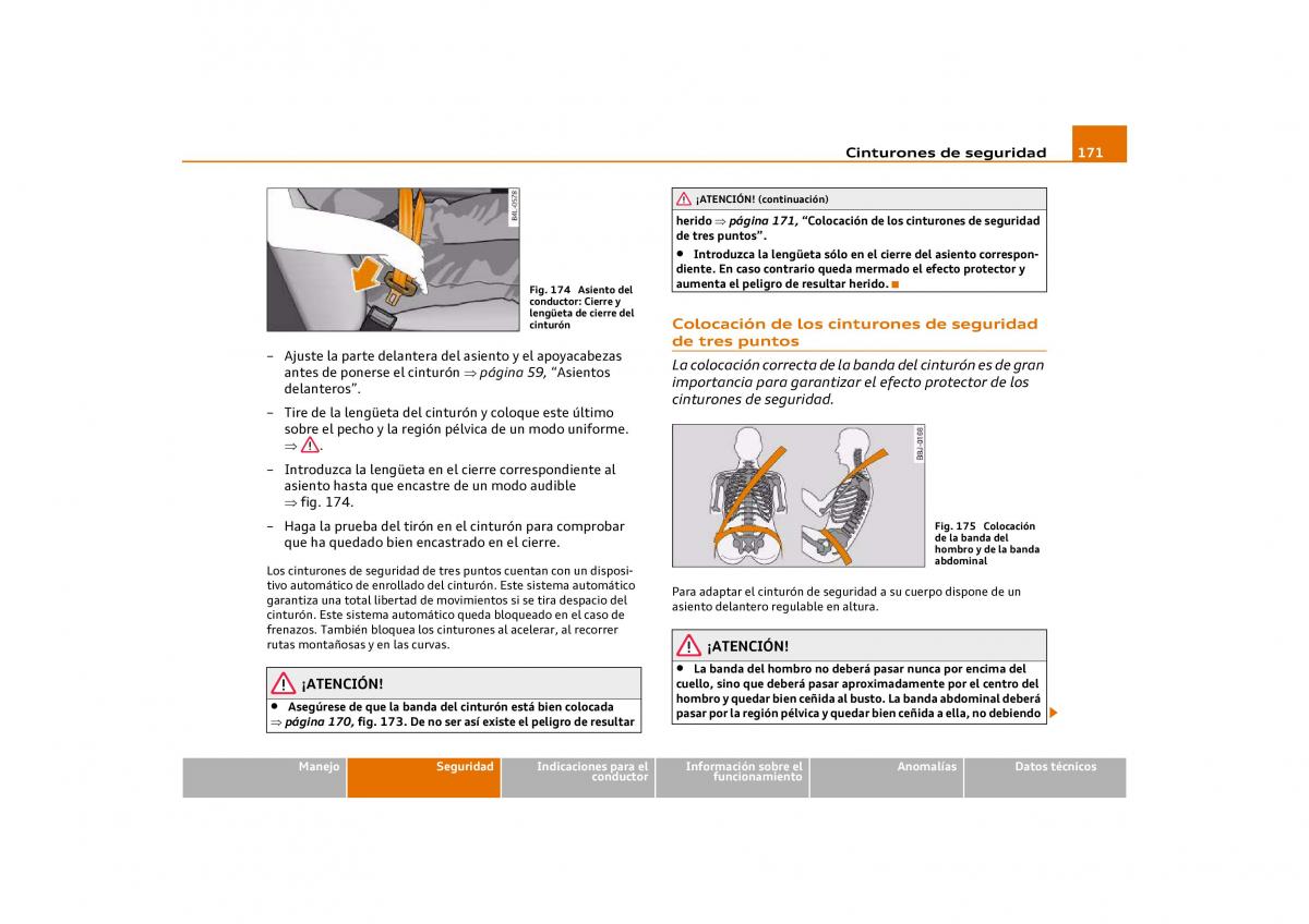 Audi Q5 manual del propietario / page 173