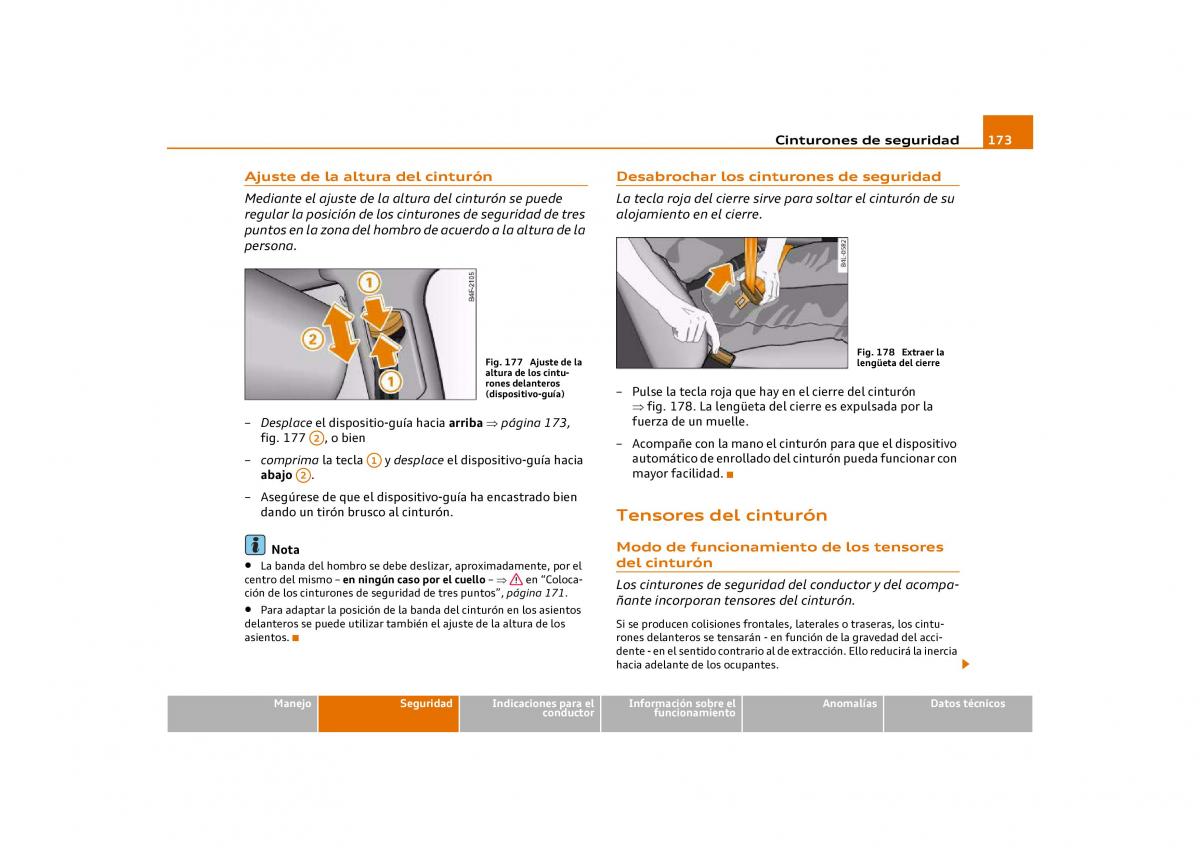 Audi Q5 manual del propietario / page 175