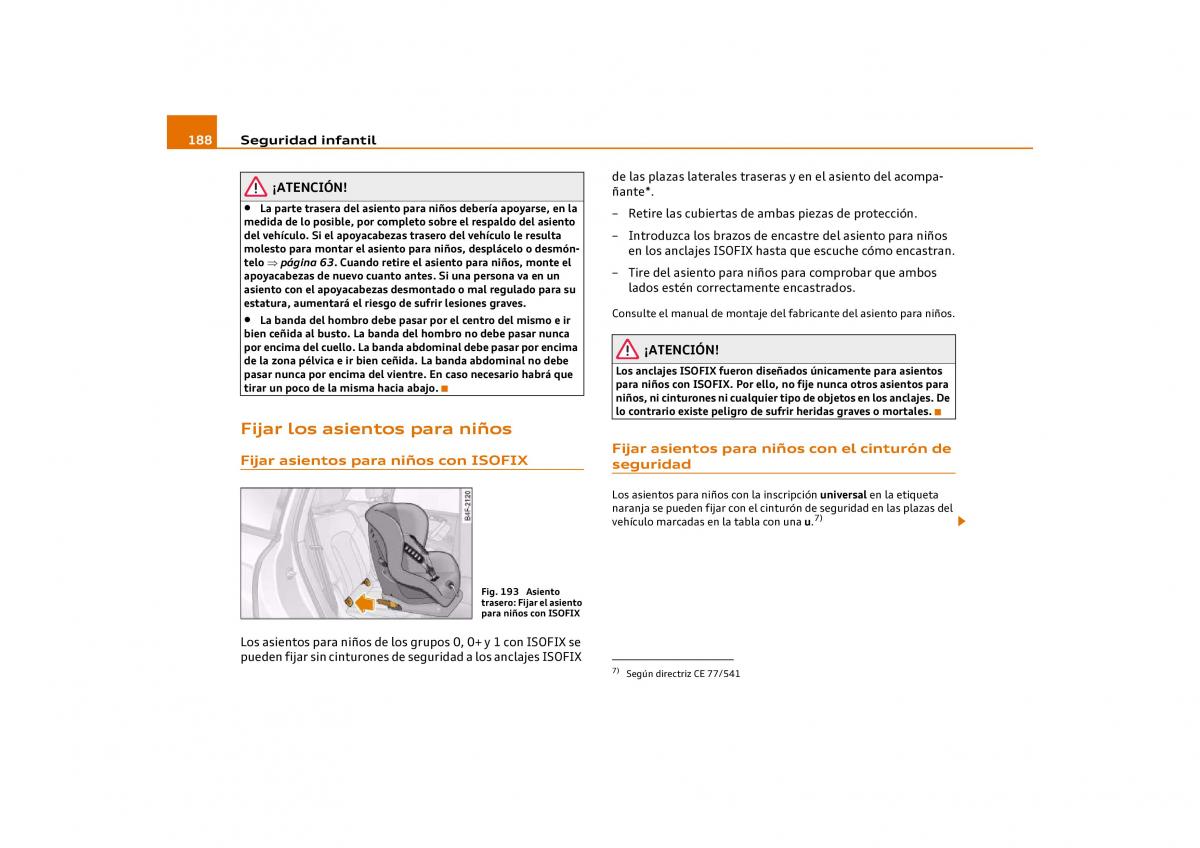 Audi Q5 manual del propietario / page 190