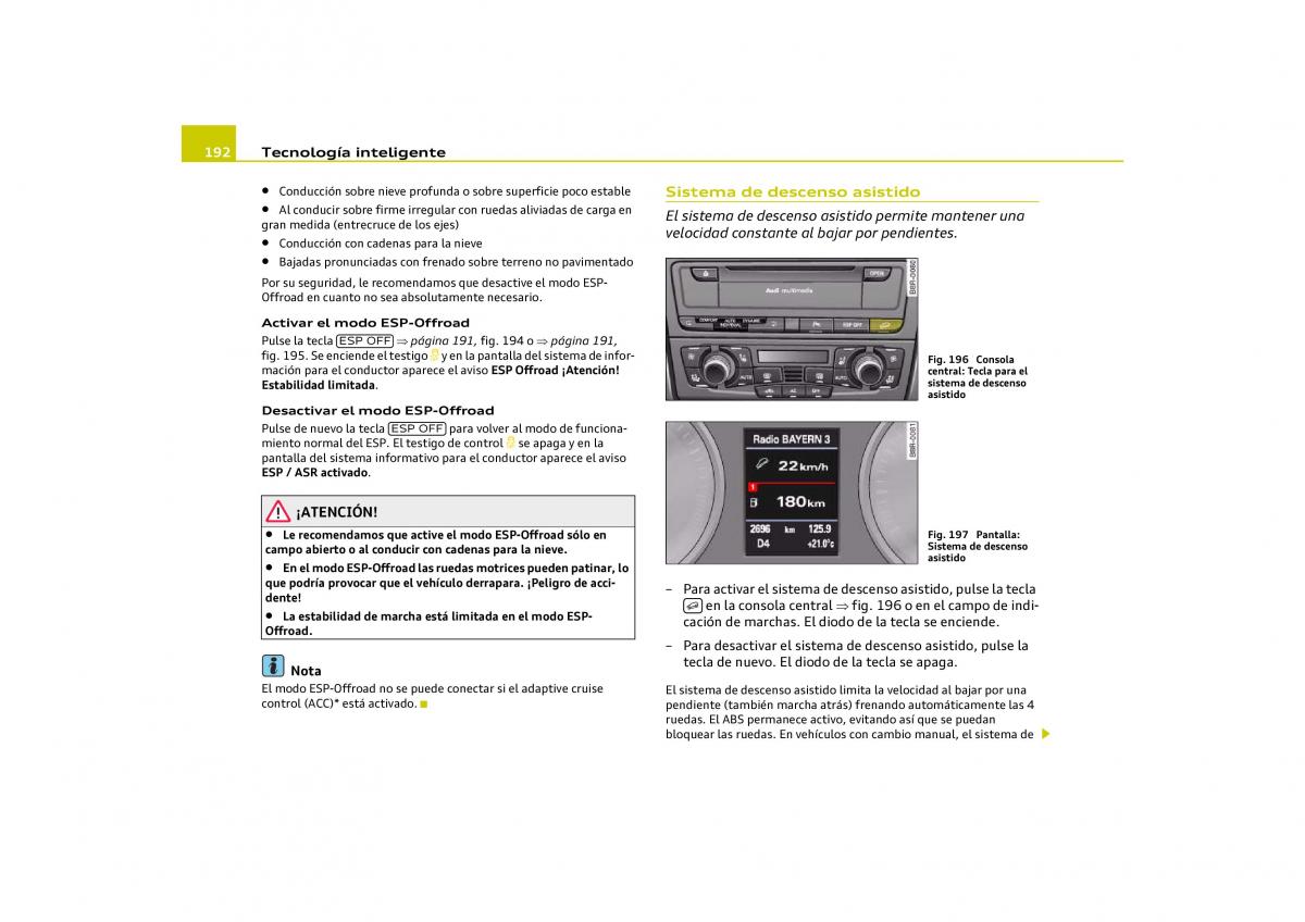 Audi Q5 manual del propietario / page 194