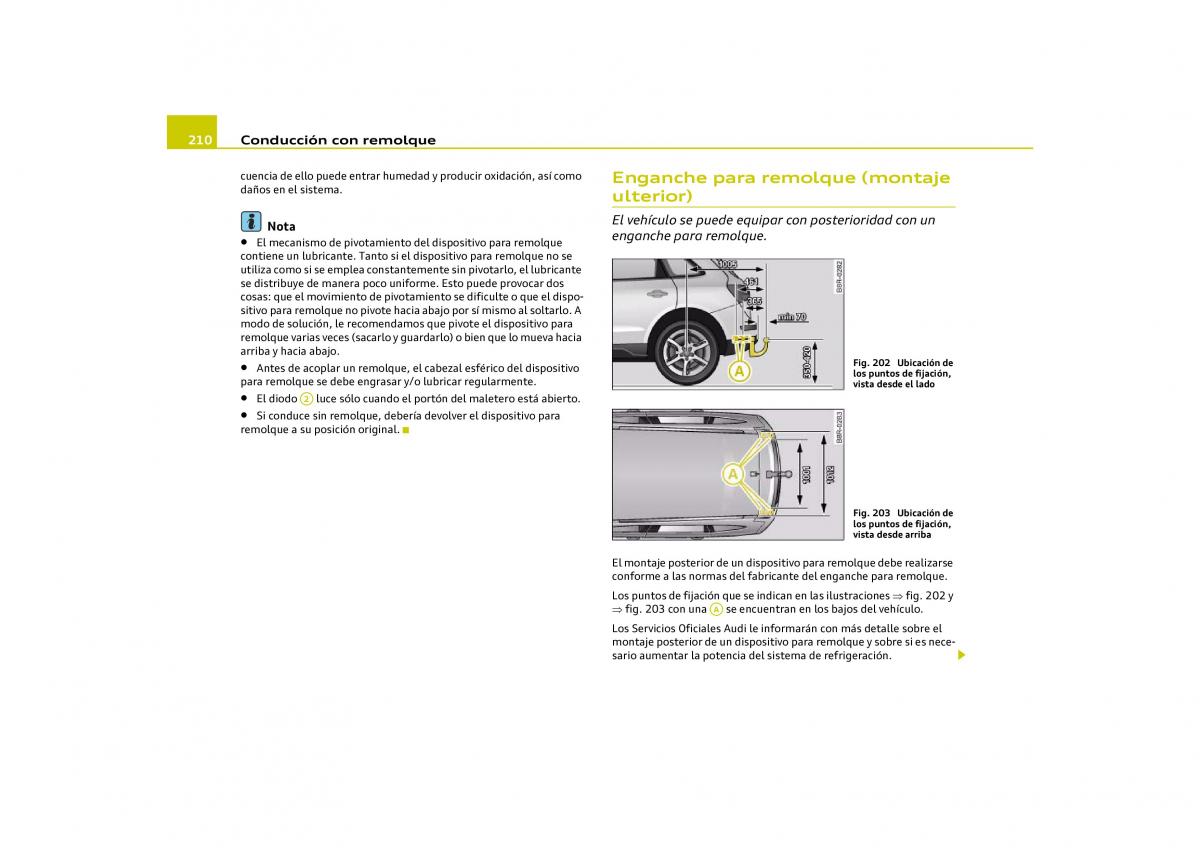 Audi Q5 manual del propietario / page 212