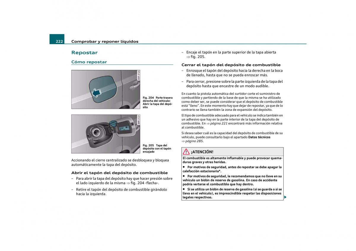 Audi Q5 manual del propietario / page 224