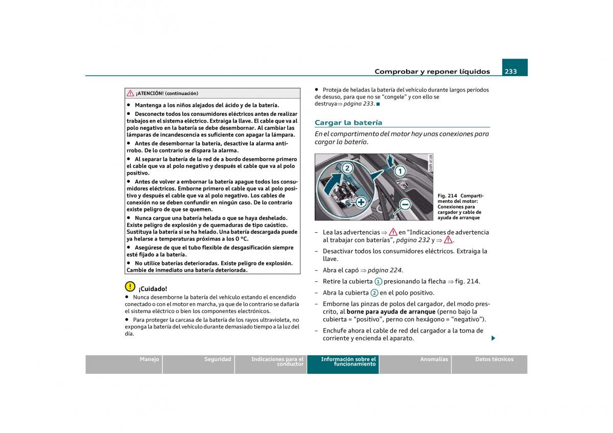 Audi Q5 manual del propietario / page 235