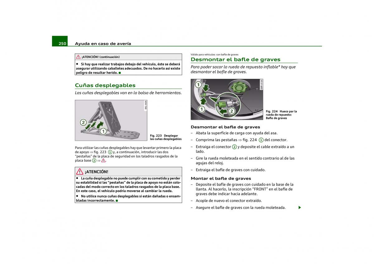 Audi Q5 manual del propietario / page 252