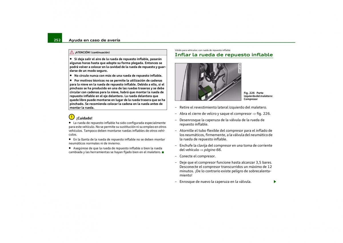 Audi Q5 manual del propietario / page 254