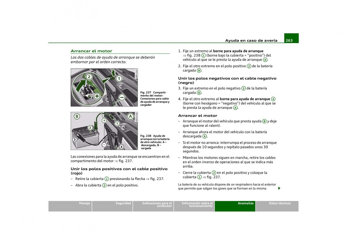 Audi Q5 manual del propietario / page 265