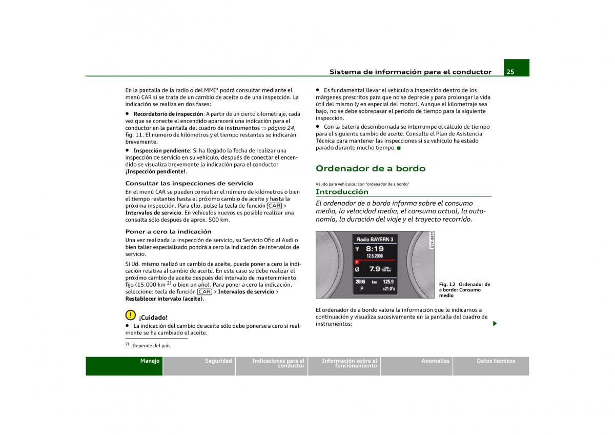 Audi Q5 manual del propietario / page 27