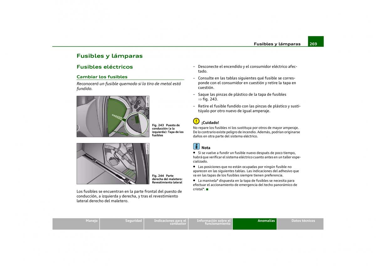 Audi Q5 manual del propietario / page 271