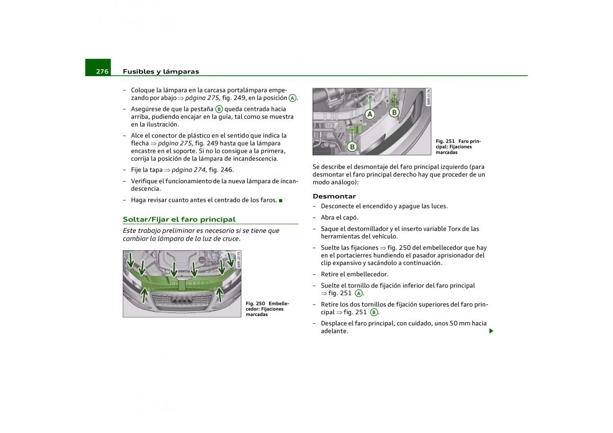 Audi Q5 manual del propietario / page 278