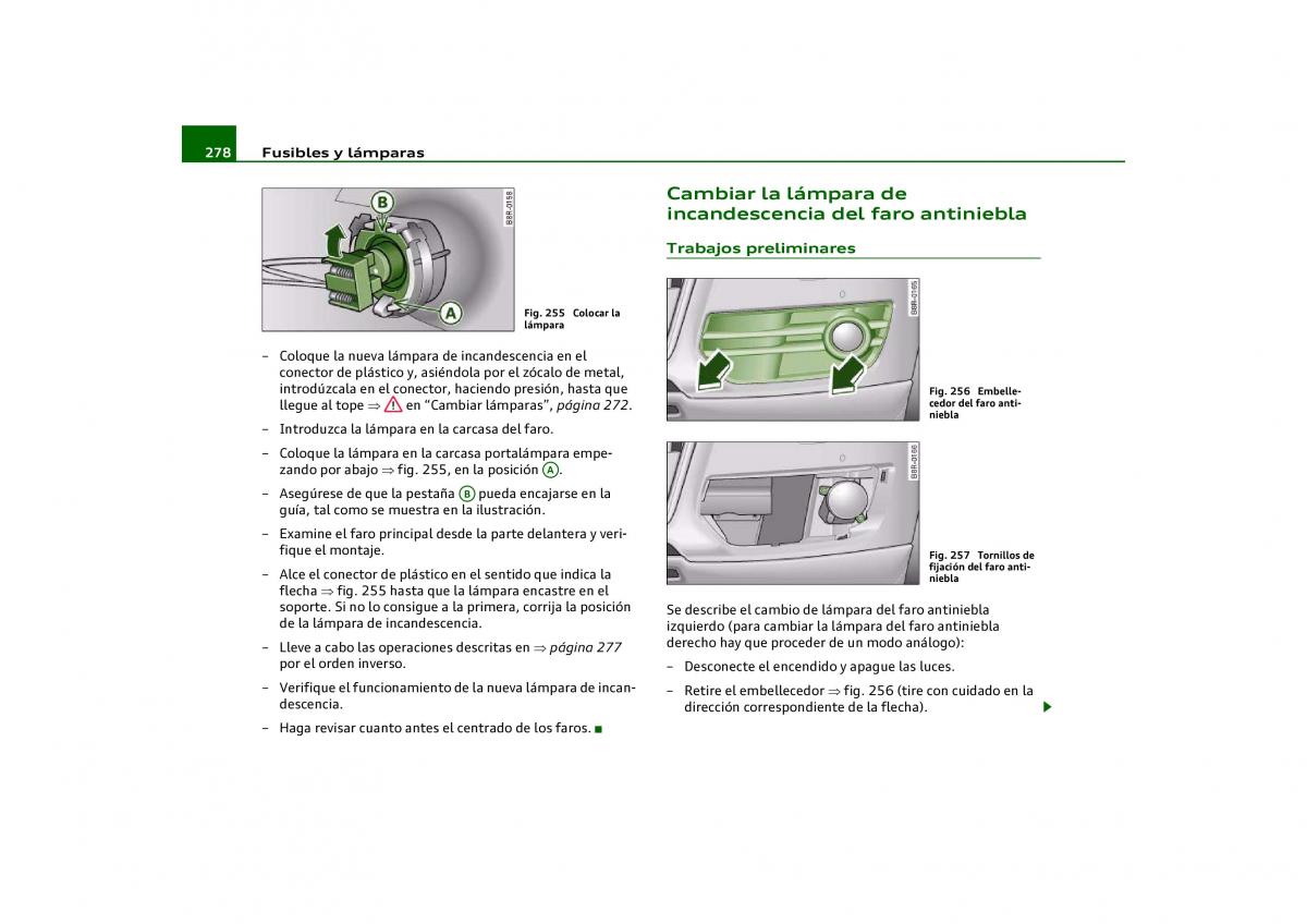 Audi Q5 manual del propietario / page 280