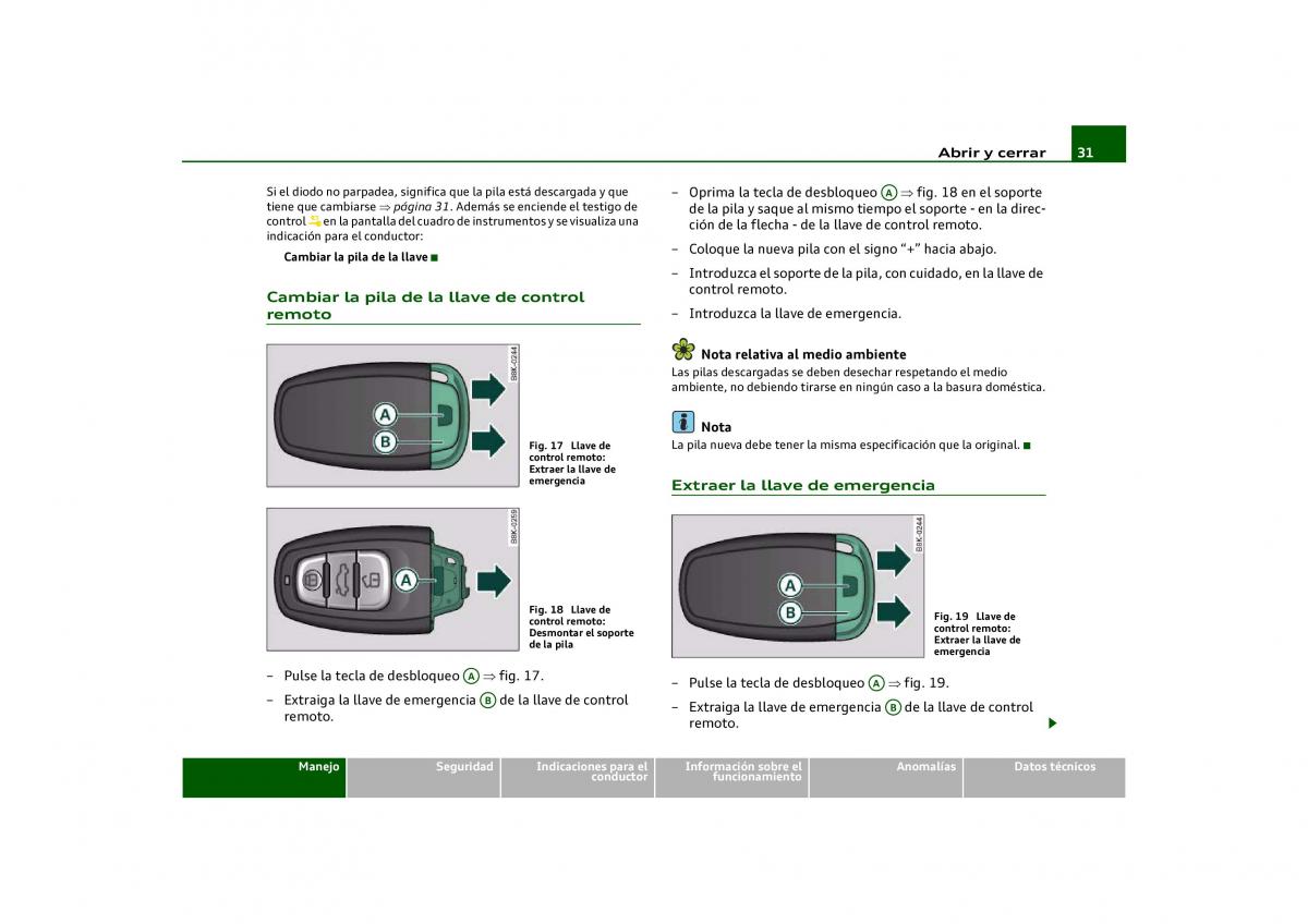 Audi Q5 manual del propietario / page 33