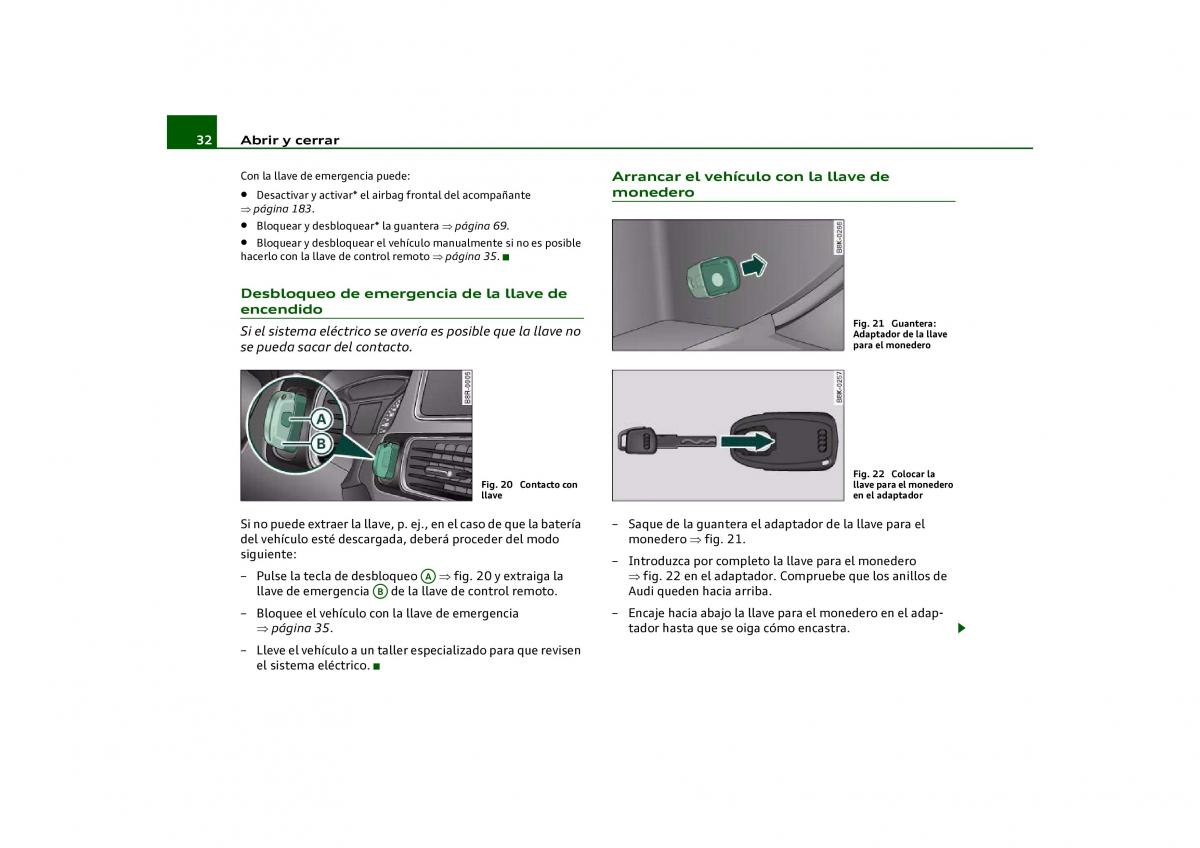 Audi Q5 manual del propietario / page 34