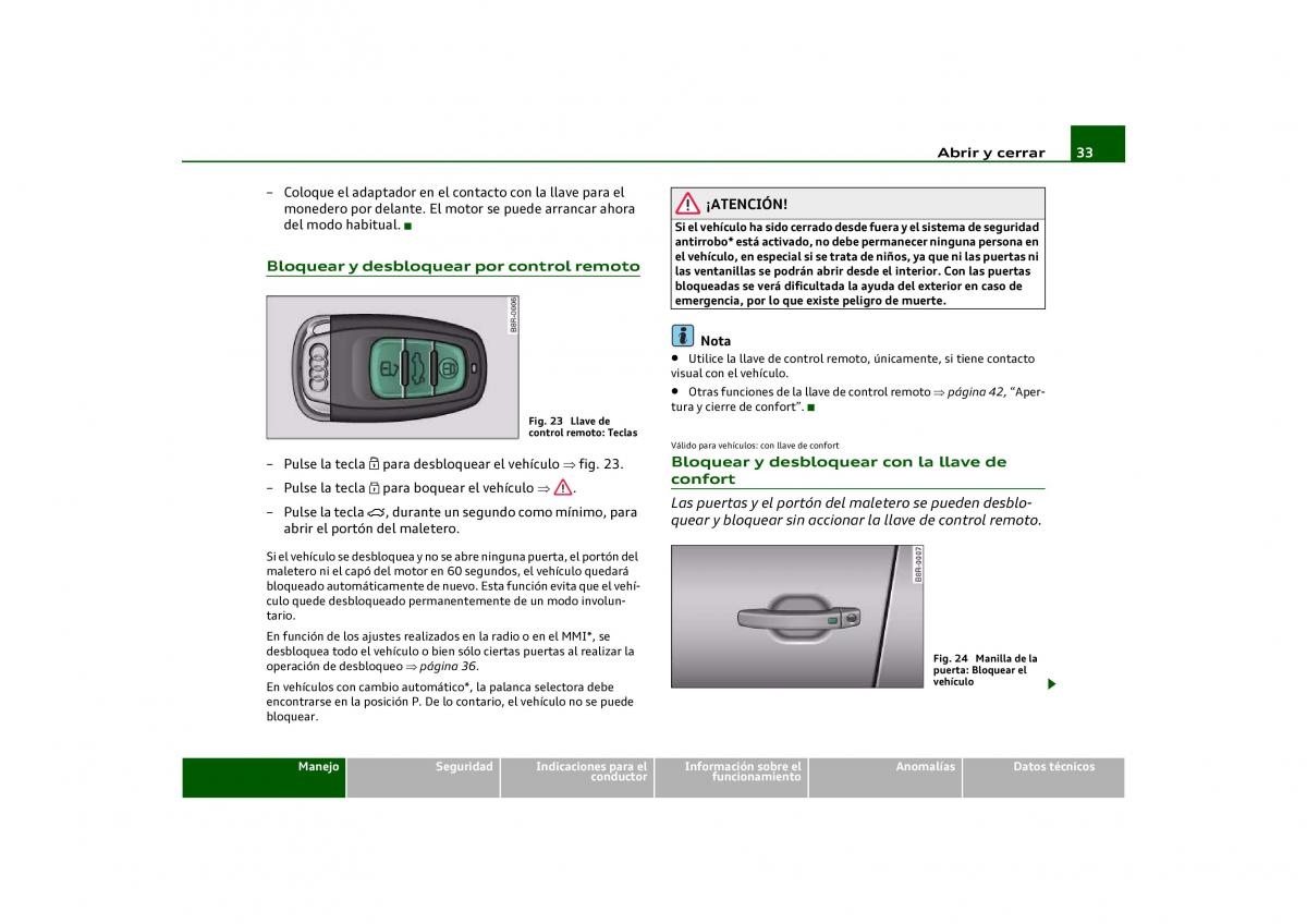 Audi Q5 manual del propietario / page 35