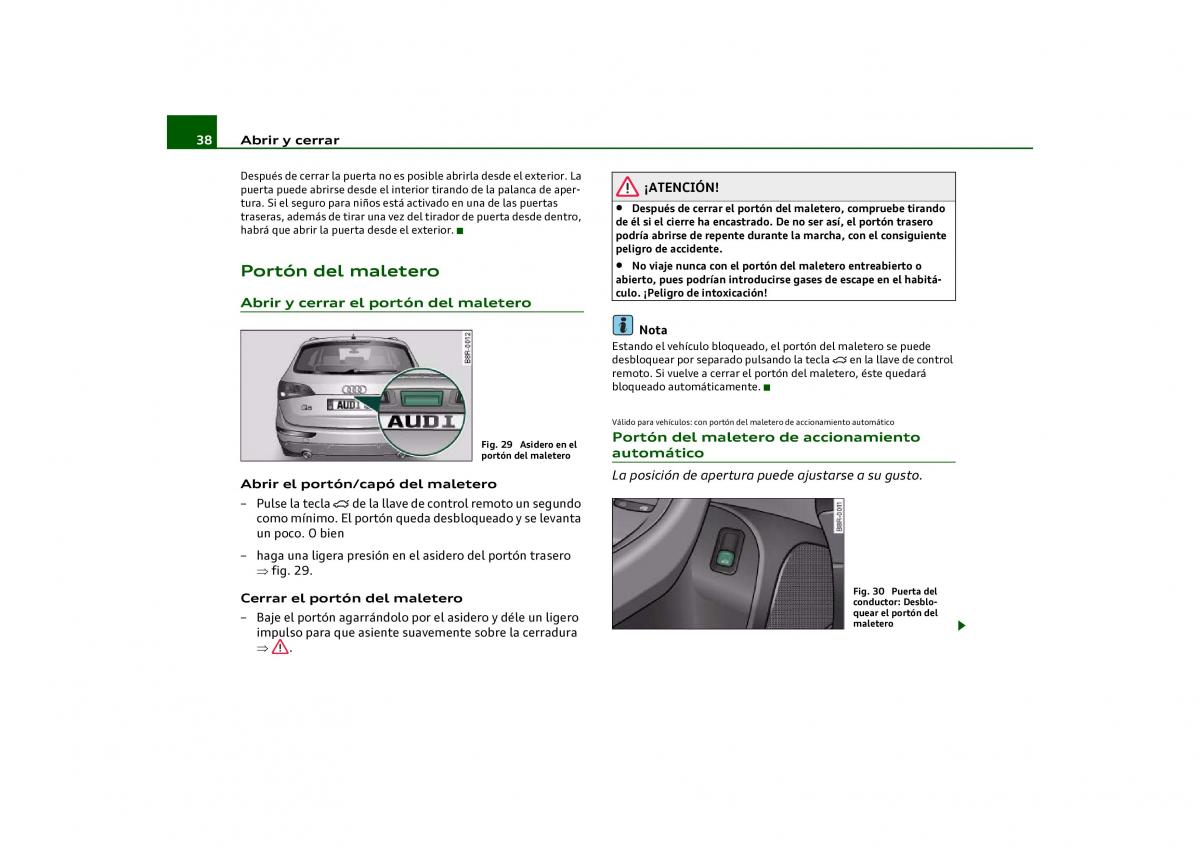 Audi Q5 manual del propietario / page 40