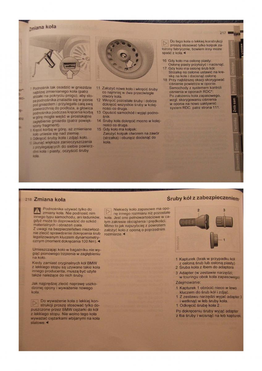 BMW 5 E39 instrukcja obslugi / page 108