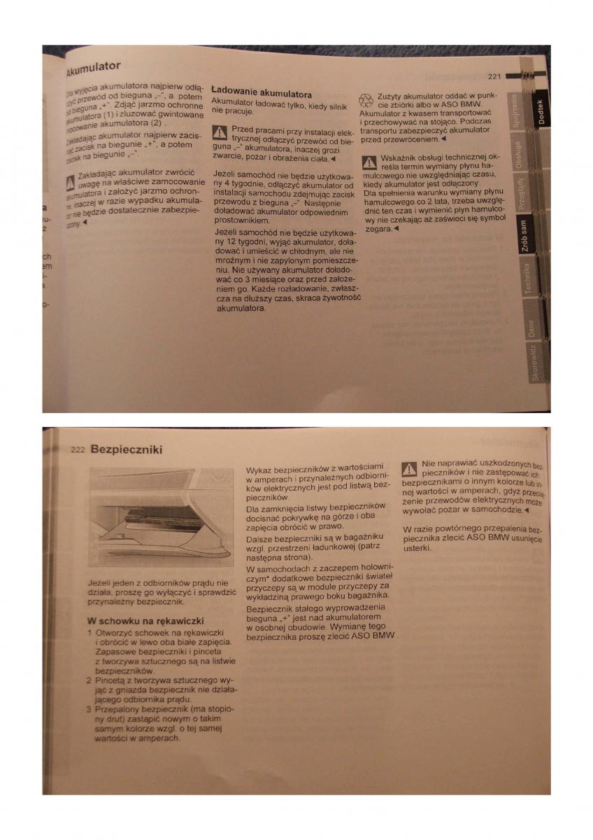 BMW 5 E39 instrukcja obslugi / page 110