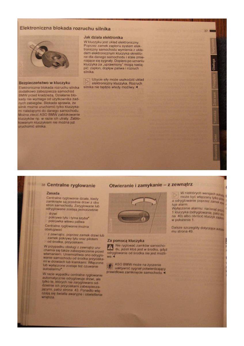 BMW 5 E39 instrukcja obslugi / page 18