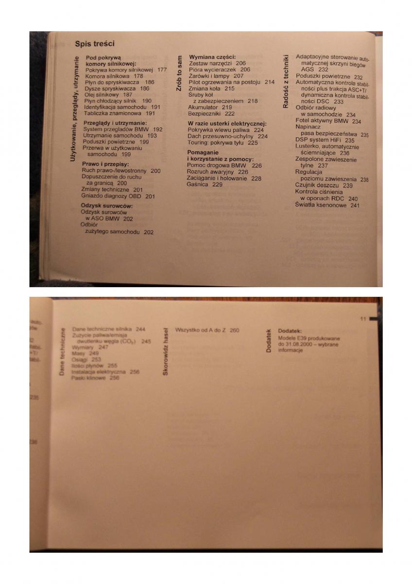 BMW 5 E39 instrukcja obslugi / page 5