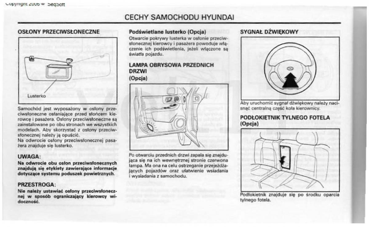 Hyundai Santa Fe I 1 instrukcja obslugi / page 56