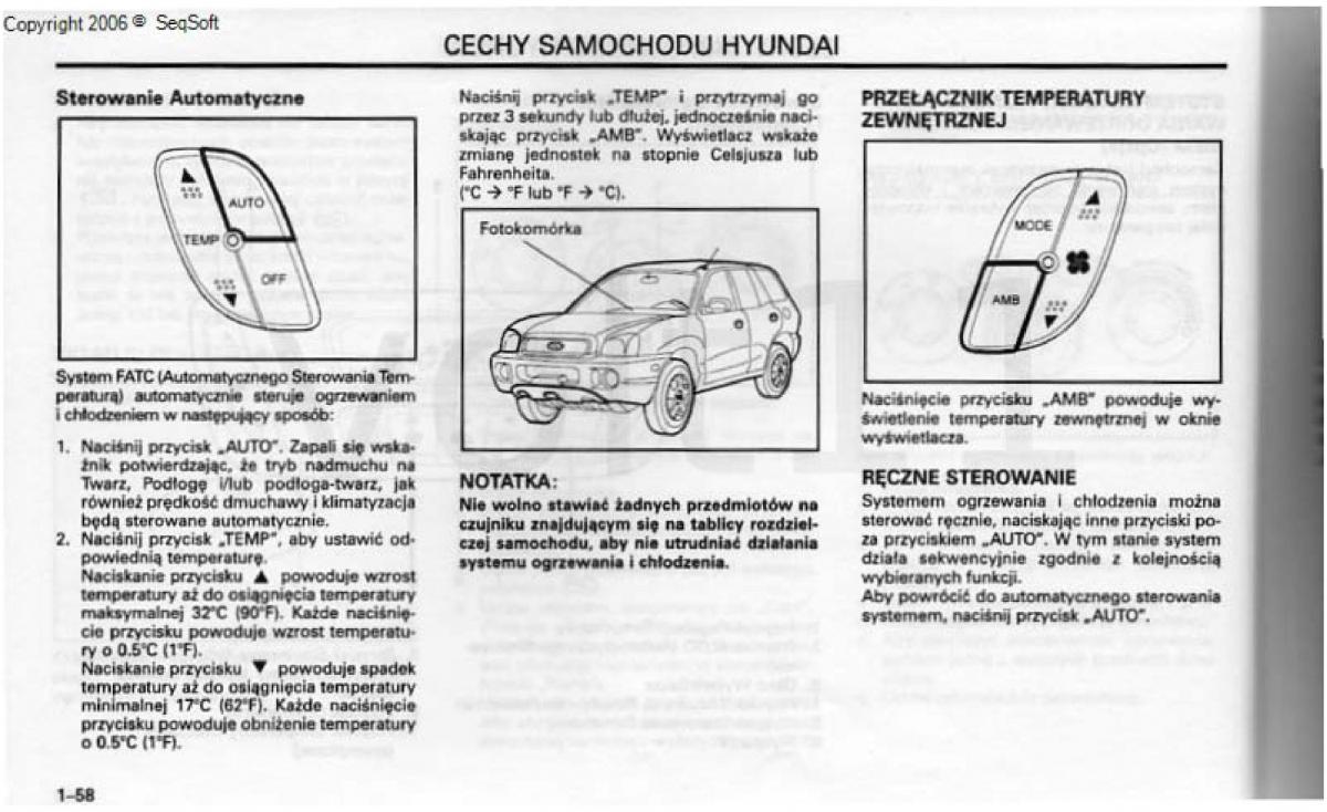 Hyundai Santa Fe I 1 instrukcja obslugi / page 66