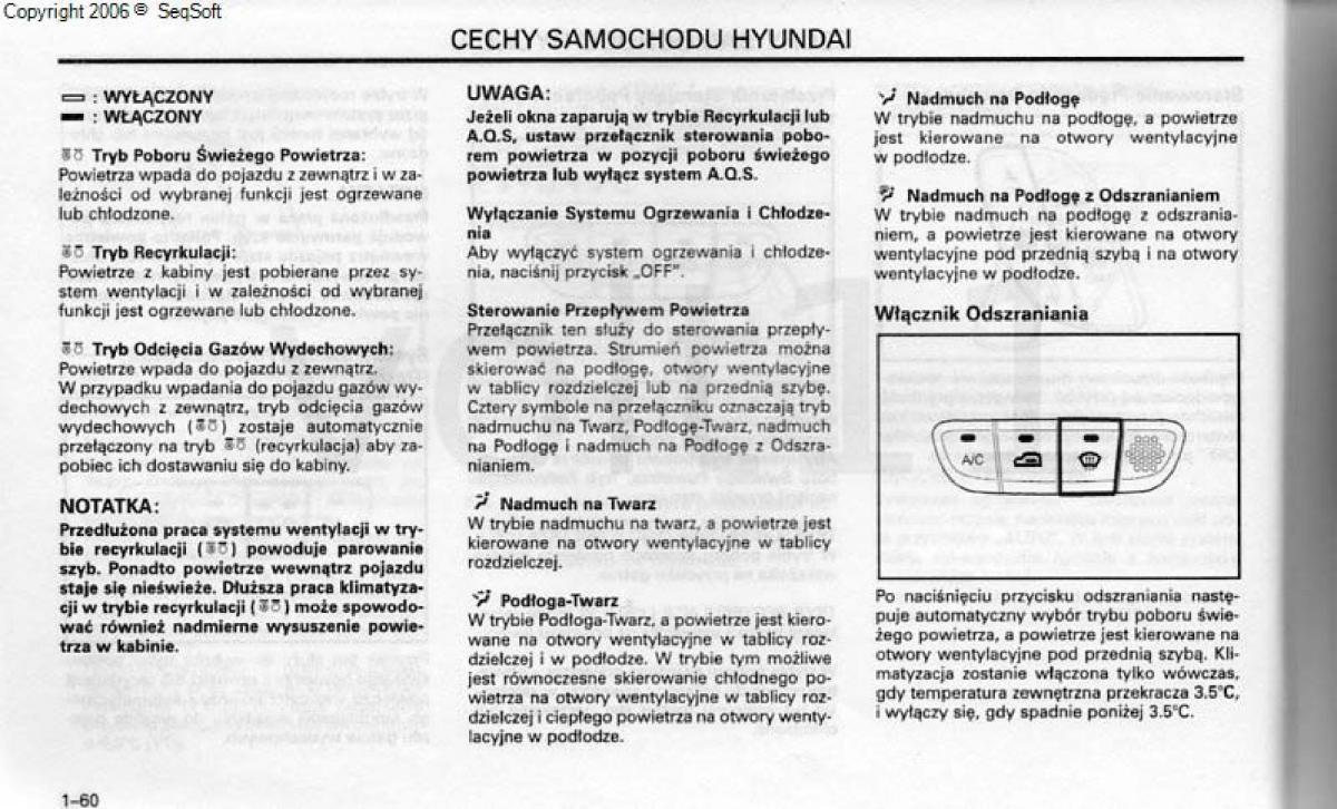 Hyundai Santa Fe I 1 instrukcja obslugi / page 68