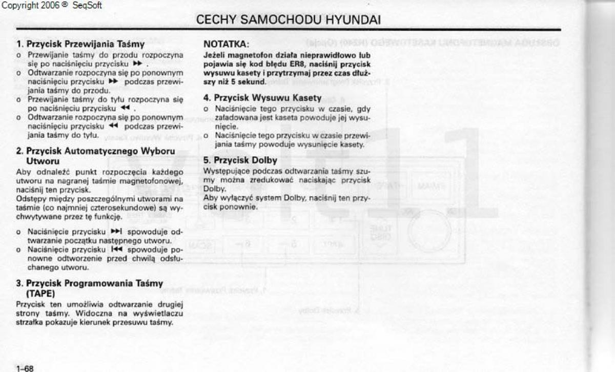 Hyundai Santa Fe I 1 instrukcja obslugi / page 76