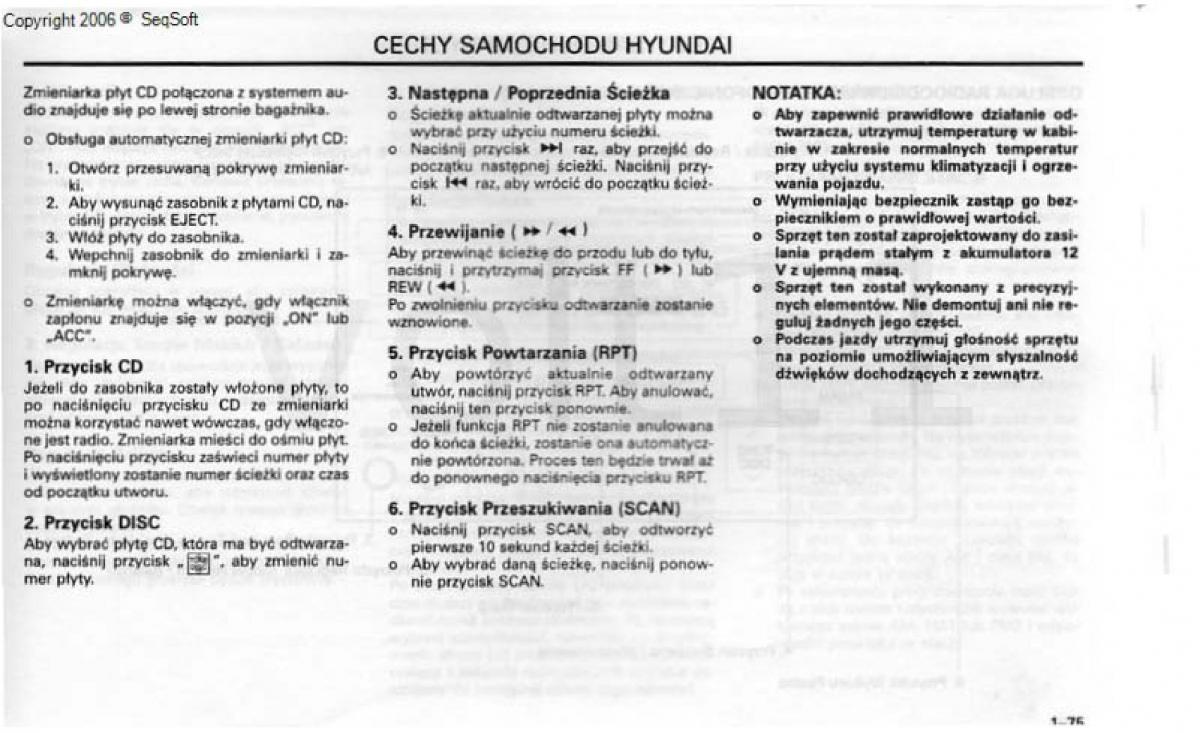 Hyundai Santa Fe I 1 instrukcja obslugi / page 83