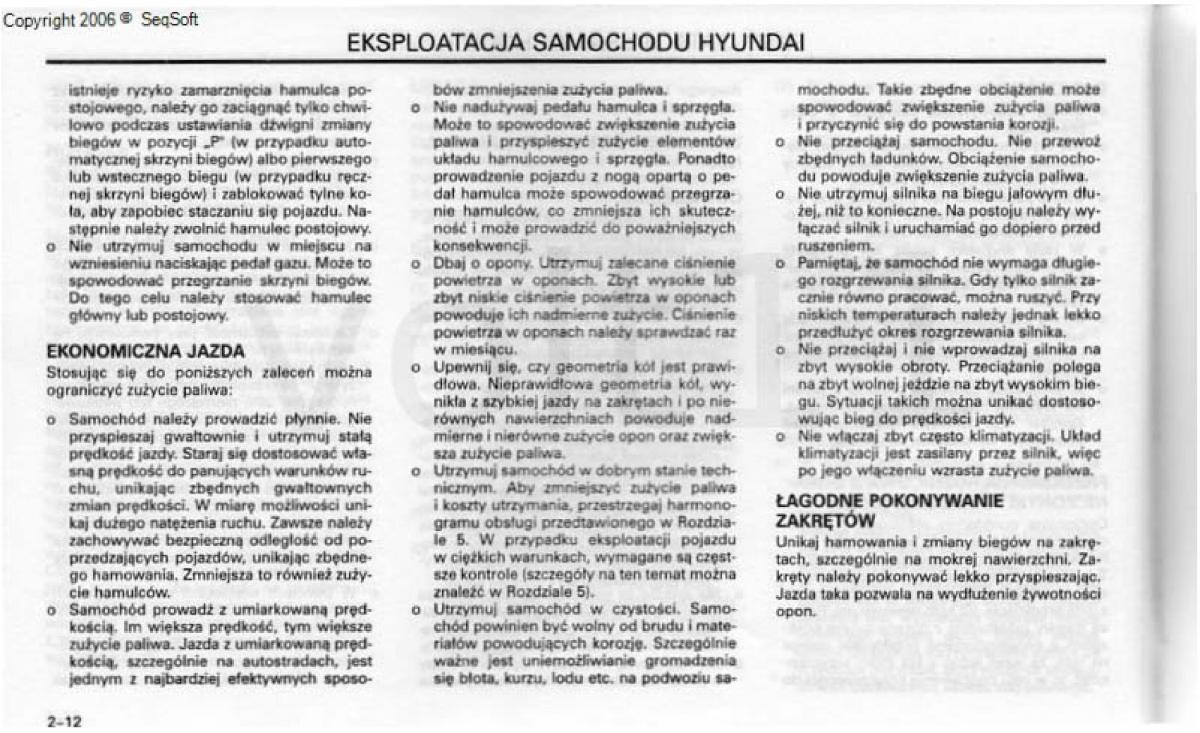 Hyundai Santa Fe I 1 instrukcja obslugi / page 108