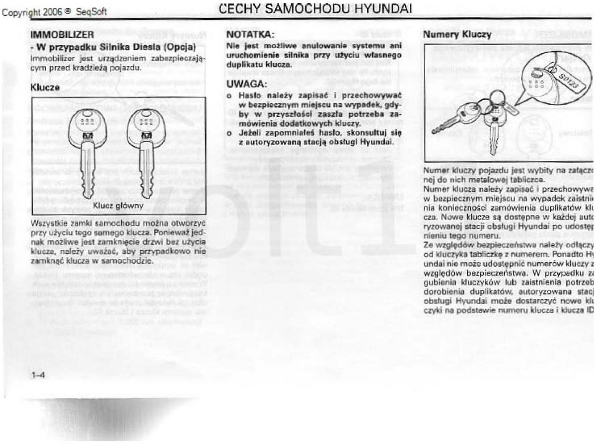 Hyundai Santa Fe I 1 instrukcja obslugi / page 12