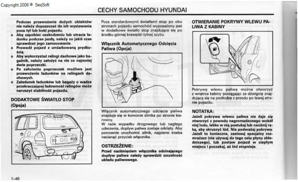 Hyundai Santa Fe I 1 instrukcja obslugi / page 54