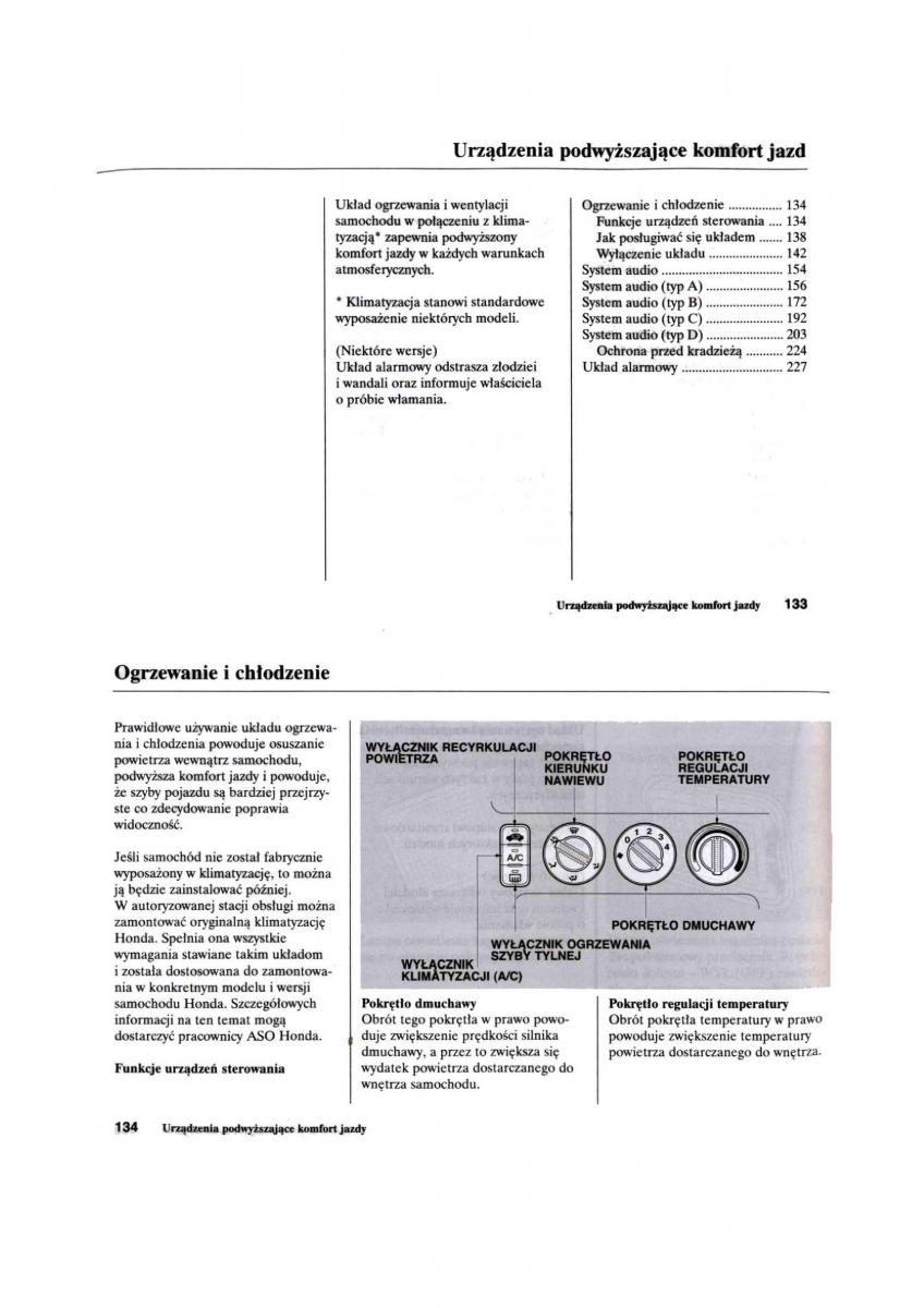 Honda Civic VII 7 instrukcja obslugi / page 68