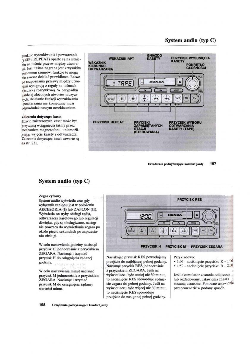 Honda Civic VII 7 instrukcja obslugi / page 100