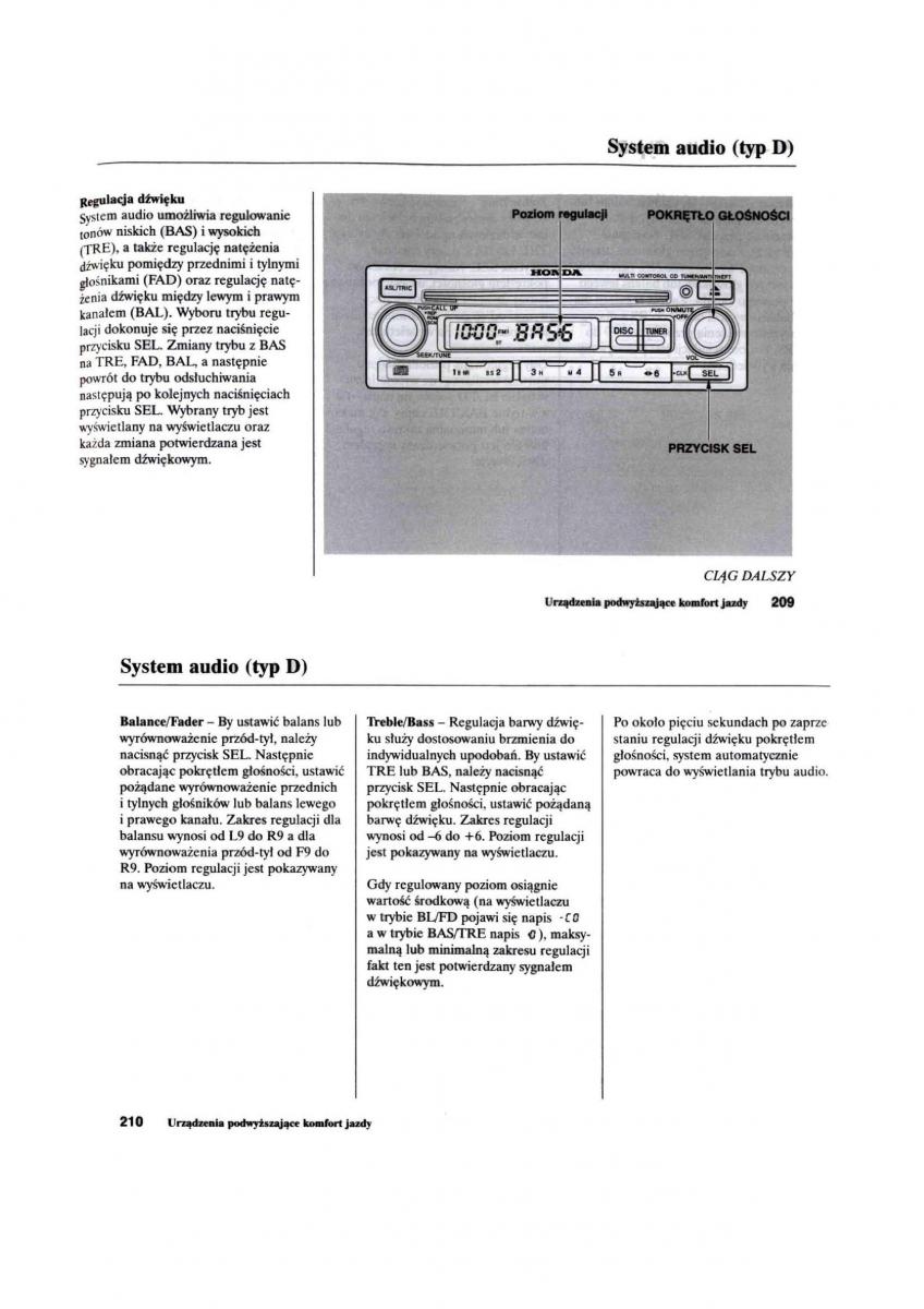 Honda Civic VII 7 instrukcja obslugi / page 106