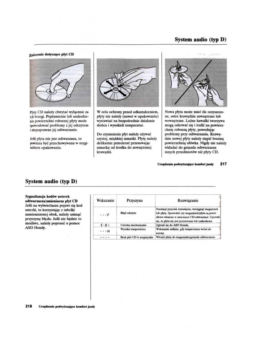 Honda Civic VII 7 instrukcja obslugi / page 110