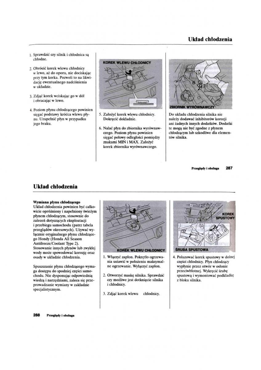 Honda Civic VII 7 instrukcja obslugi / page 144