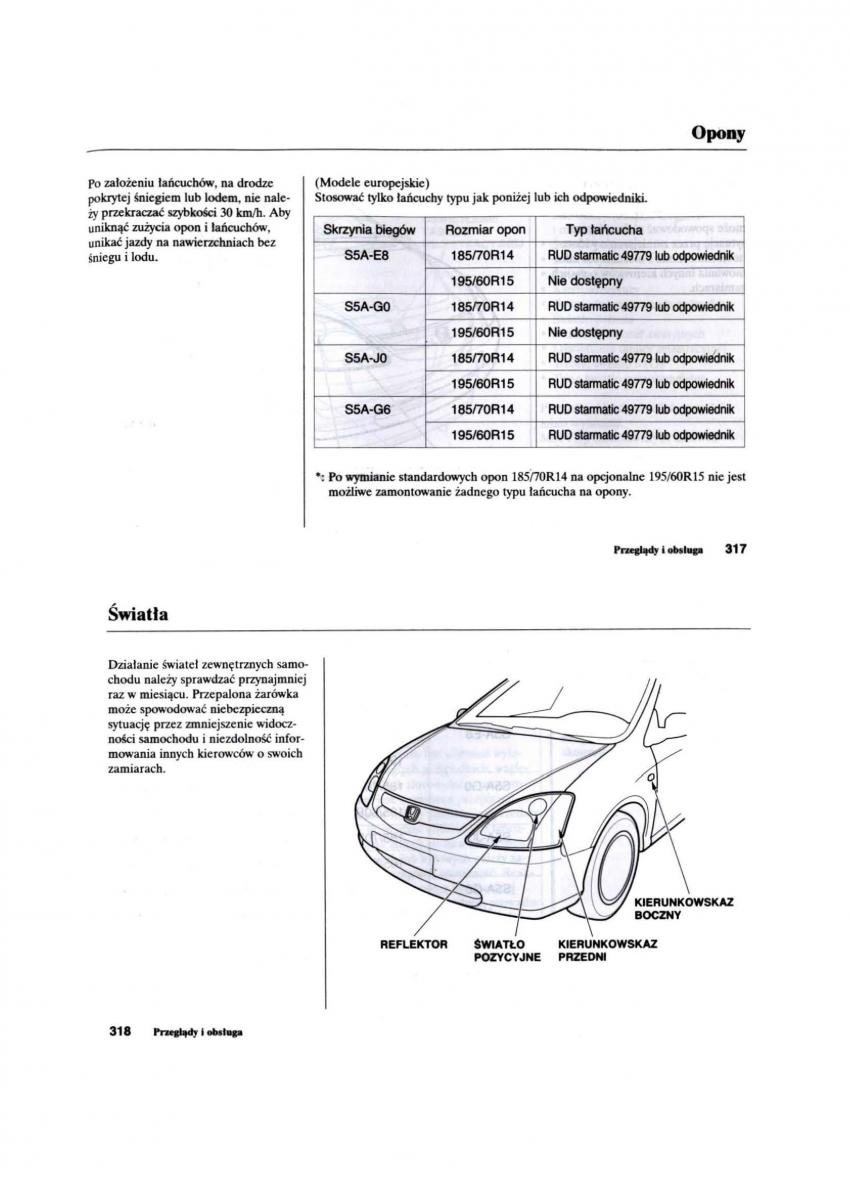 Honda Civic VII 7 instrukcja obslugi / page 159