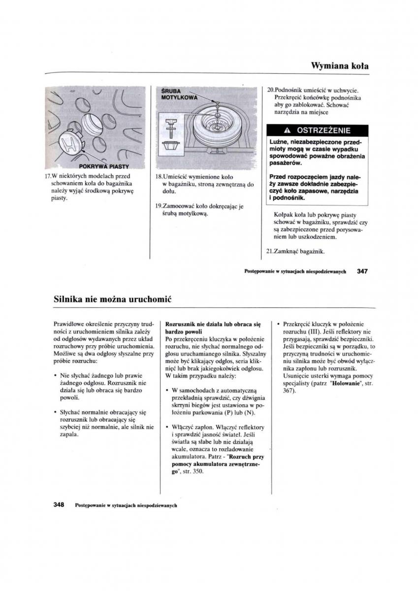 Honda Civic VII 7 instrukcja obslugi / page 173