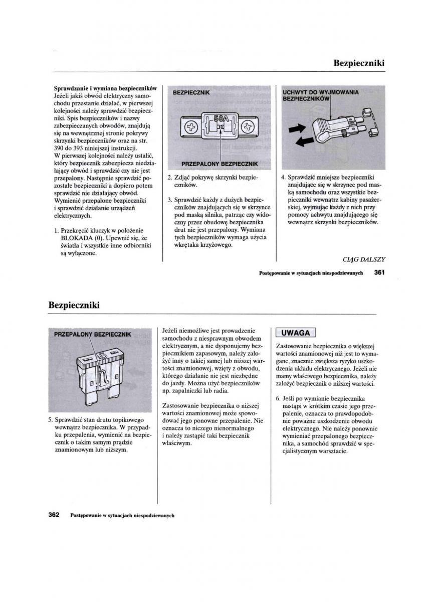 Honda Civic VII 7 instrukcja obslugi / page 180