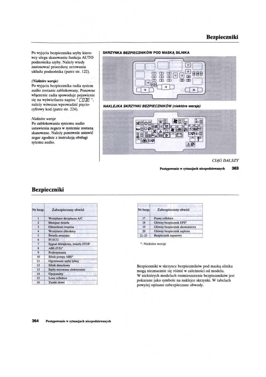 Honda Civic VII 7 instrukcja obslugi / page 181