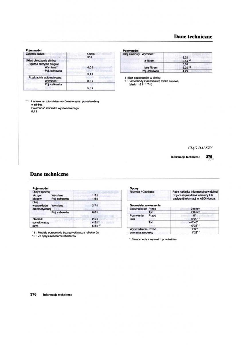 Honda Civic VII 7 instrukcja obslugi / page 187