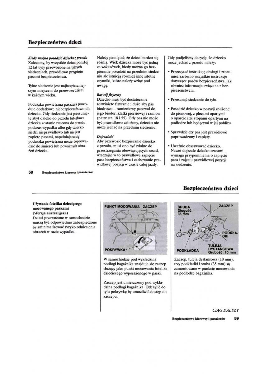 Honda Civic VII 7 instrukcja obslugi / page 31