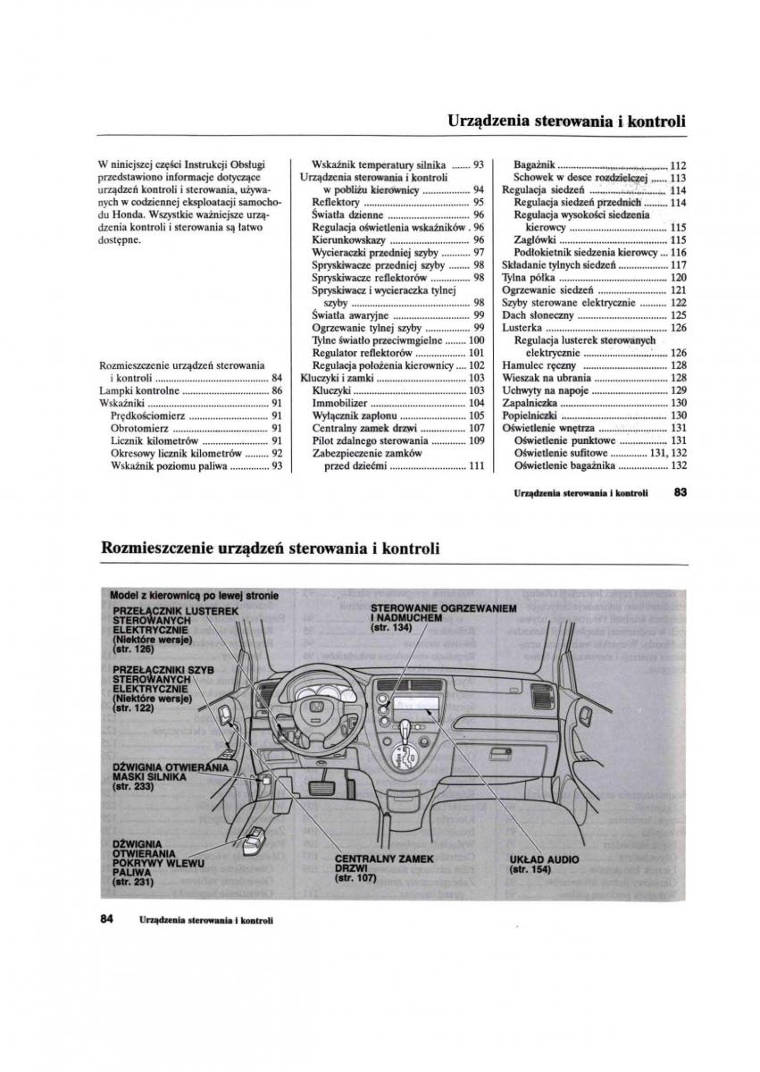 Honda Civic VII 7 instrukcja obslugi / page 43