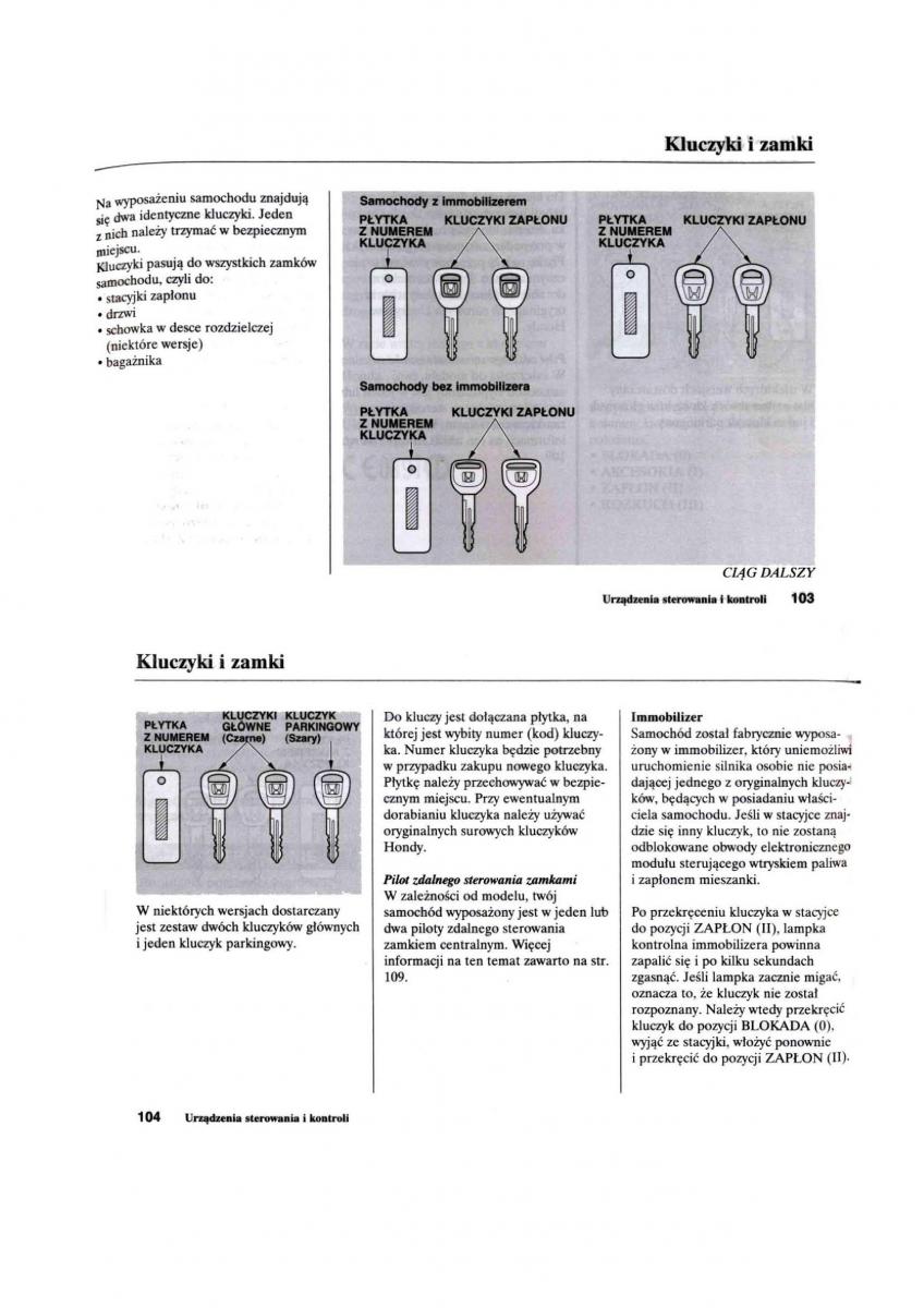 Honda Civic VII 7 instrukcja obslugi / page 53