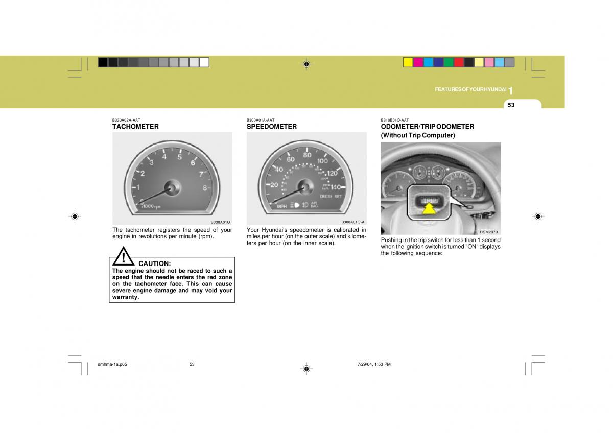 Hyundai Santa Fe I 1 owners manual / page 64